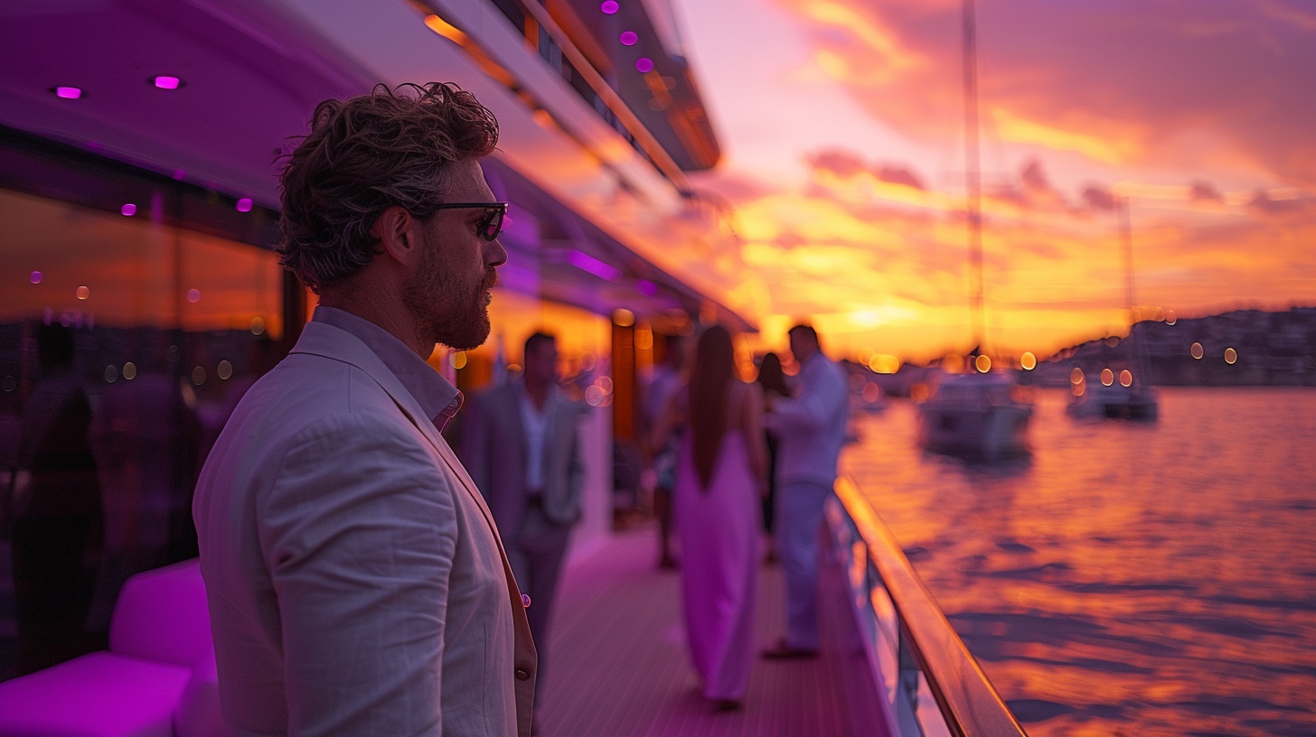 Corporate party on a yacht